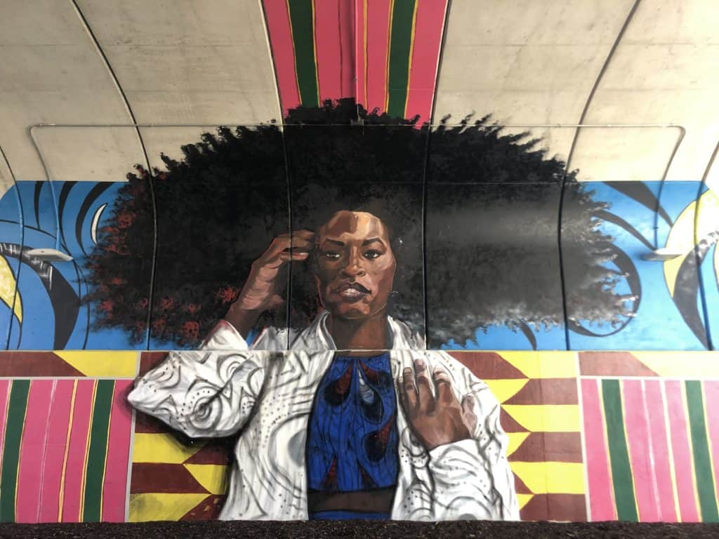 Detroit hand-painted mural